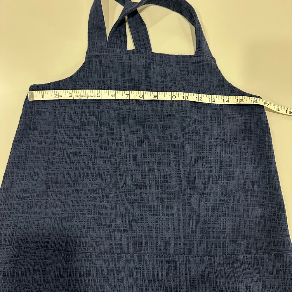 Madewell Navy Textured Tank with Crossback Detail - Picture 4 of 6